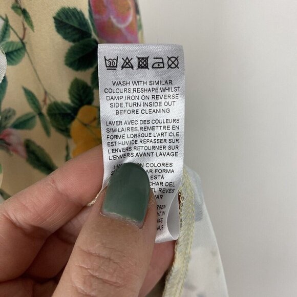 Asos Curve Maxi Dress Size 16 Floral Ruffle Wrap Tie Sleeveless V-Neck Low Back - Picture 12 of 14